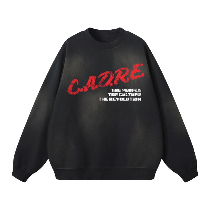 "C.A.D.R.E" - DARE TO BE DIFFRENT - VINTAGE BLACK SWEATSHIRT